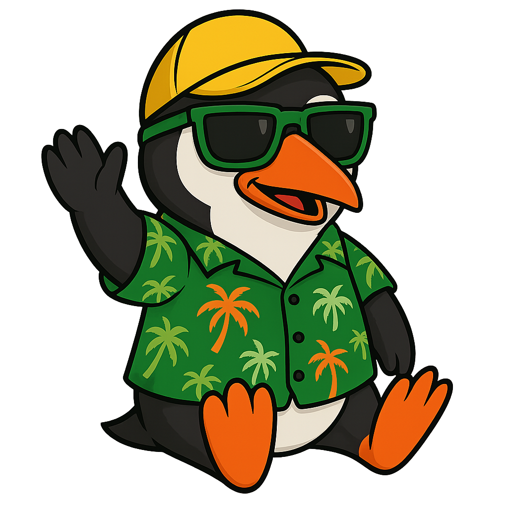 Pinguim relaxando